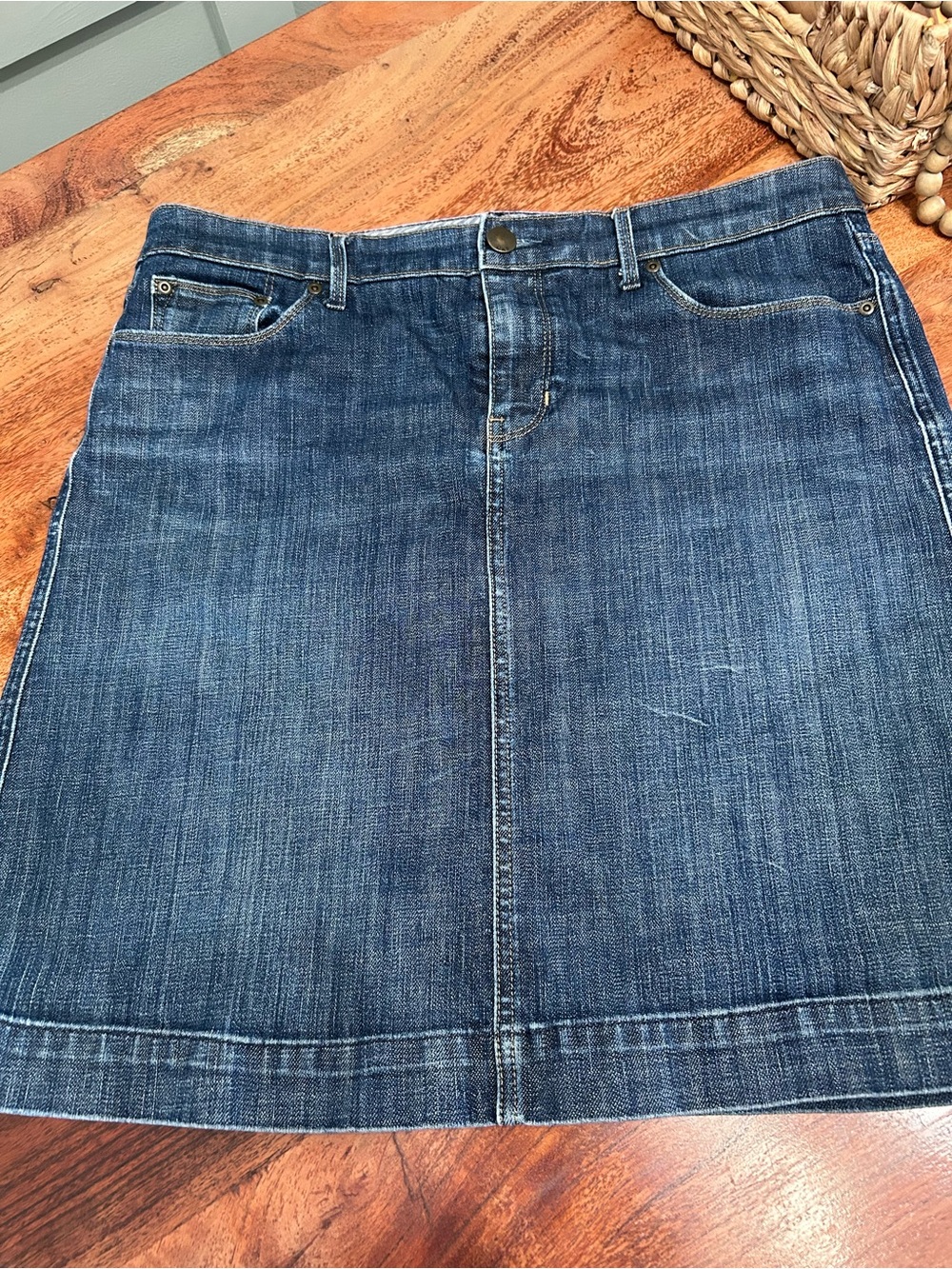 Gap Classic Blue Denim A-Line Skirt